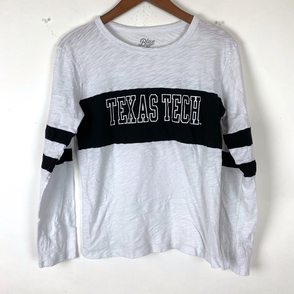 Texas Tech Women’s Long Sleeve T-Shirt White and Black Medium Blue 84